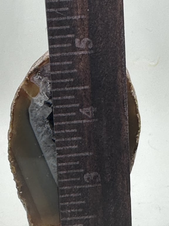 Fine Agate Specimen on Stand w/Deep Druzy Geode - 4