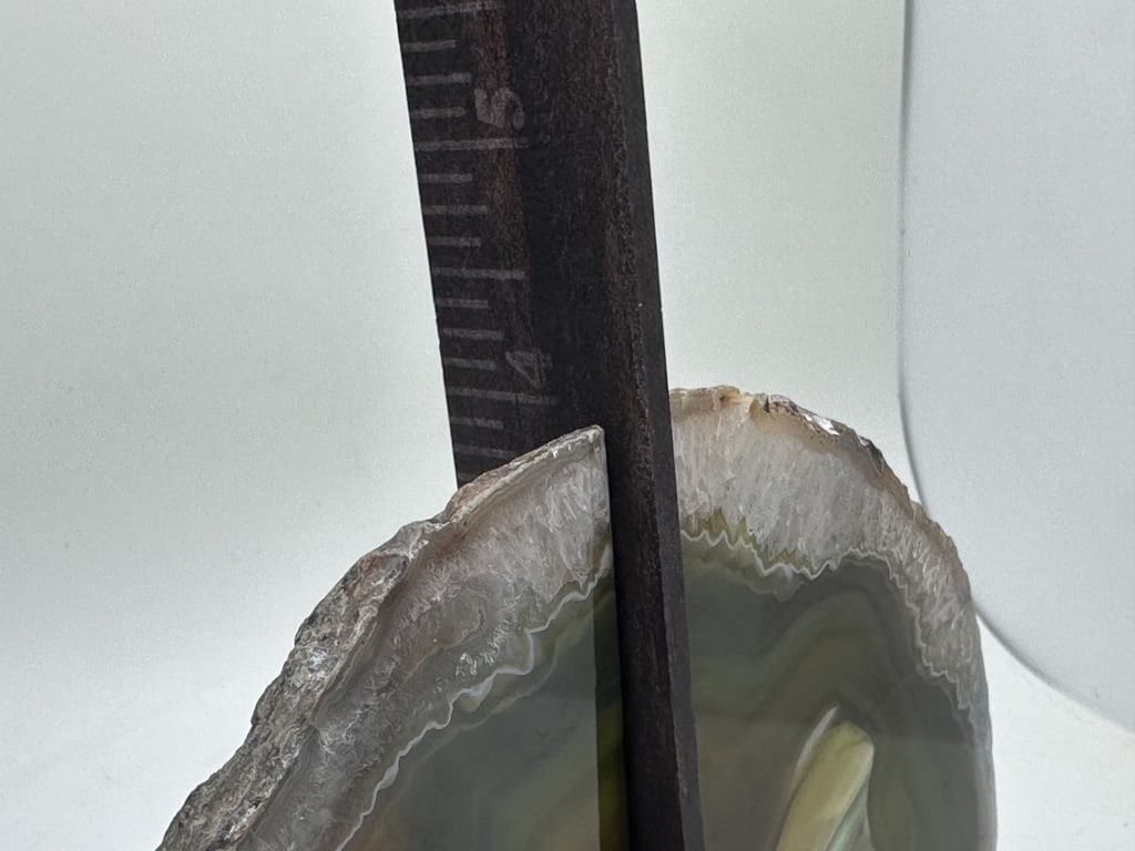 Fine Banded Green Agate Bookends - 5