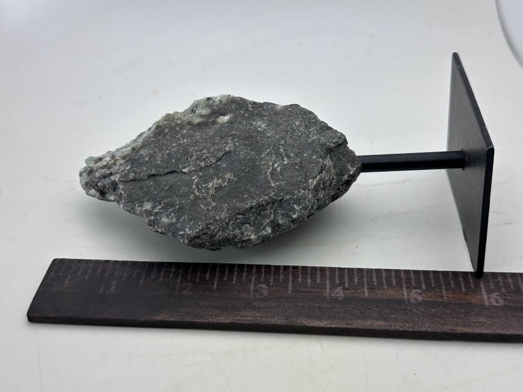 Natural Rough Emerald Specimen on Stand - 3