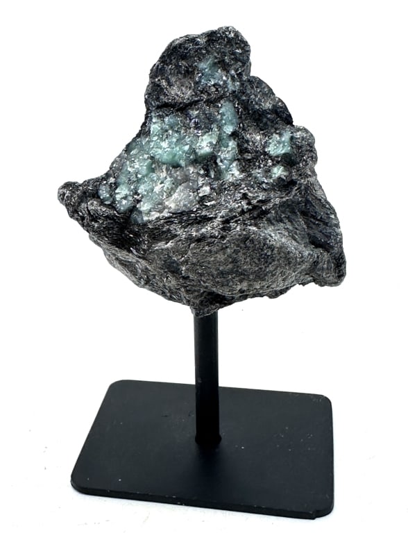 Excellent Natural Rough Emerald Specimen on Stand: Item is the exact item in the image - Bidder is responsible for all value and grade determination- Please review all terms and conditions prior to placing any bids- All sales final-