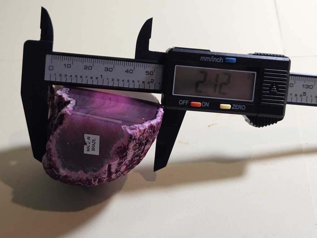 Magenta Dyed Agate Stand Up End Specimen - 5