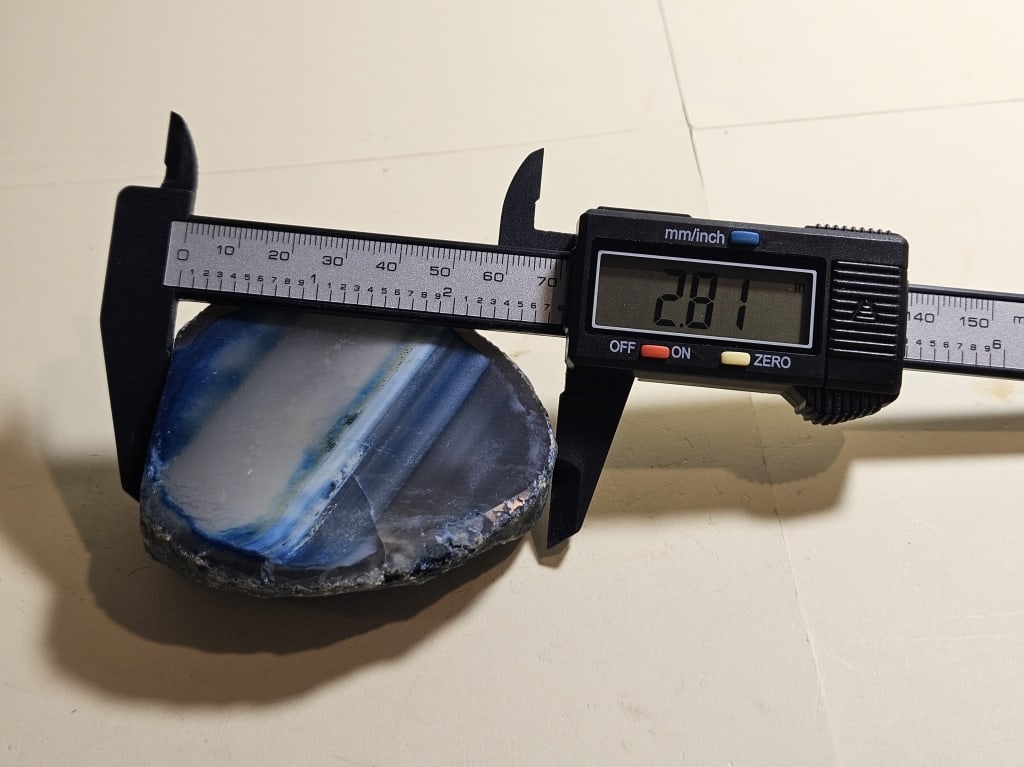 Blue Dyed Agate Stand Up End - Specimen - 4