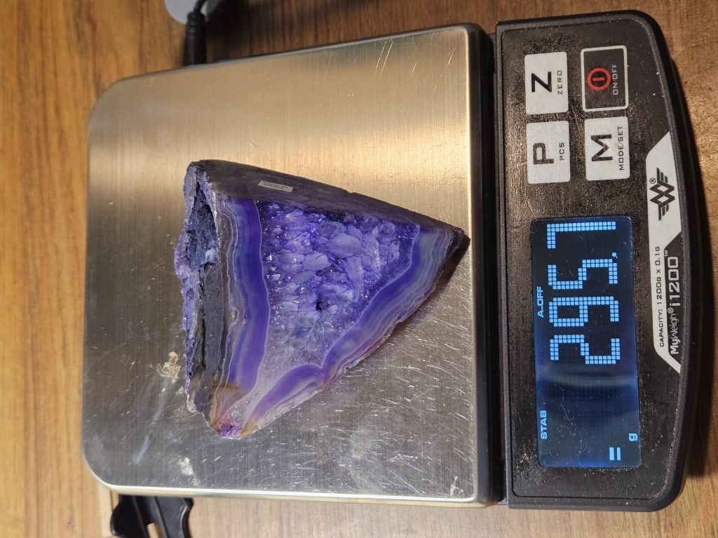 Purple Dyed Agate End Stand Up - Specimen - 6
