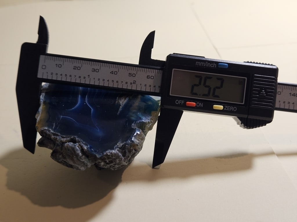 Dyed Blue Agate Stand Up End Specimen - 5