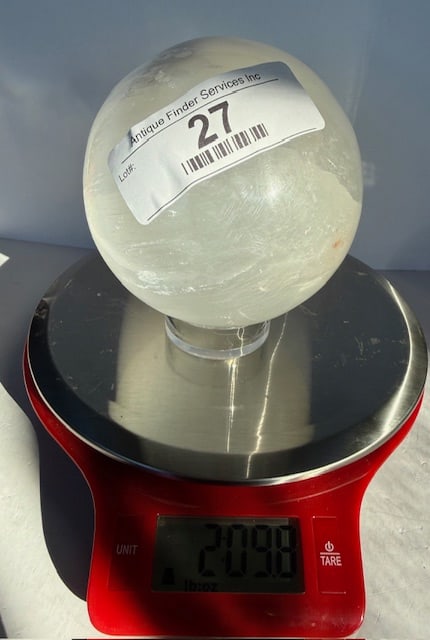 Natural Selenite Crystal Ball - - 3