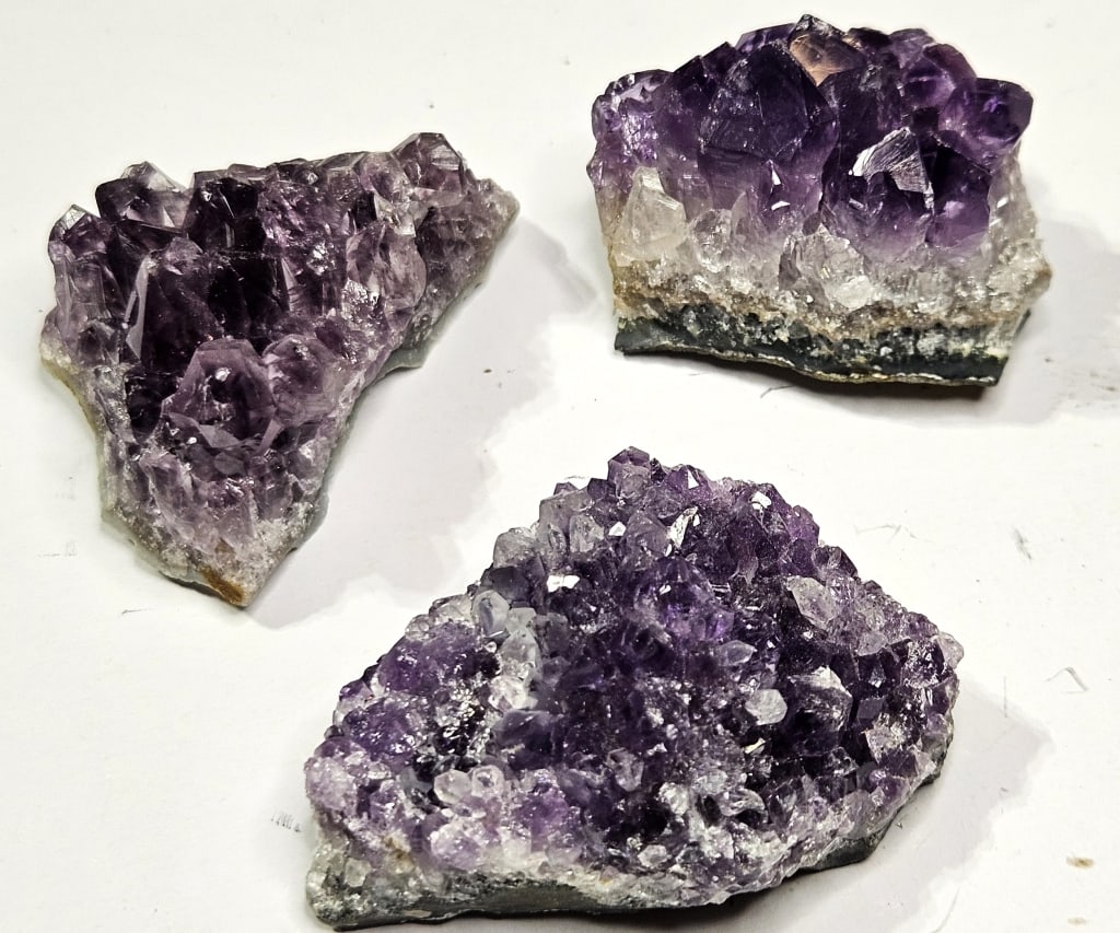 62.14 grams Natural Amethyst Clusters Lot: Item is the exact item in the image - Bidder is responsible for all value grade determination - Please review all terms and conditions prior to placing any bids- All sales are final and all