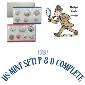 1981 US Mint Set P & D Sets in OMP: Item will have mint issued US Mint Coins -Due to the fact that we have more than one of these items - You may not receive the exact set in the image - But will receive US mint issued coins - Never in