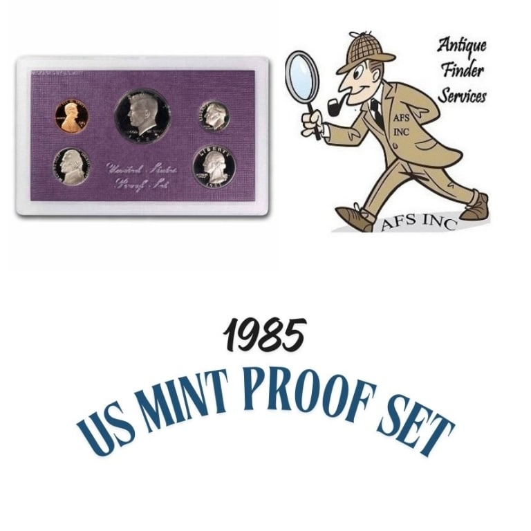 1985 US Mint Proof Set in OMP: Item will have mint issued US Mint Coins -Due to the fact that we have more than one of these items - You may not receive the exact set in the image - But will receive US mint issued coins - Never in