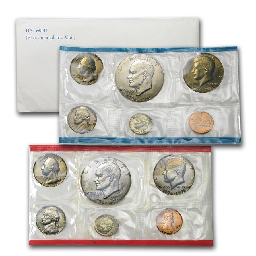 1975 US Mint Set - P & D Sets in OMP: Item will have mint issued US Mint Coins -Due to the fact that we have more than one of these items - You may not receive the exact set in the image - But will receive US mint issued coins - Never in