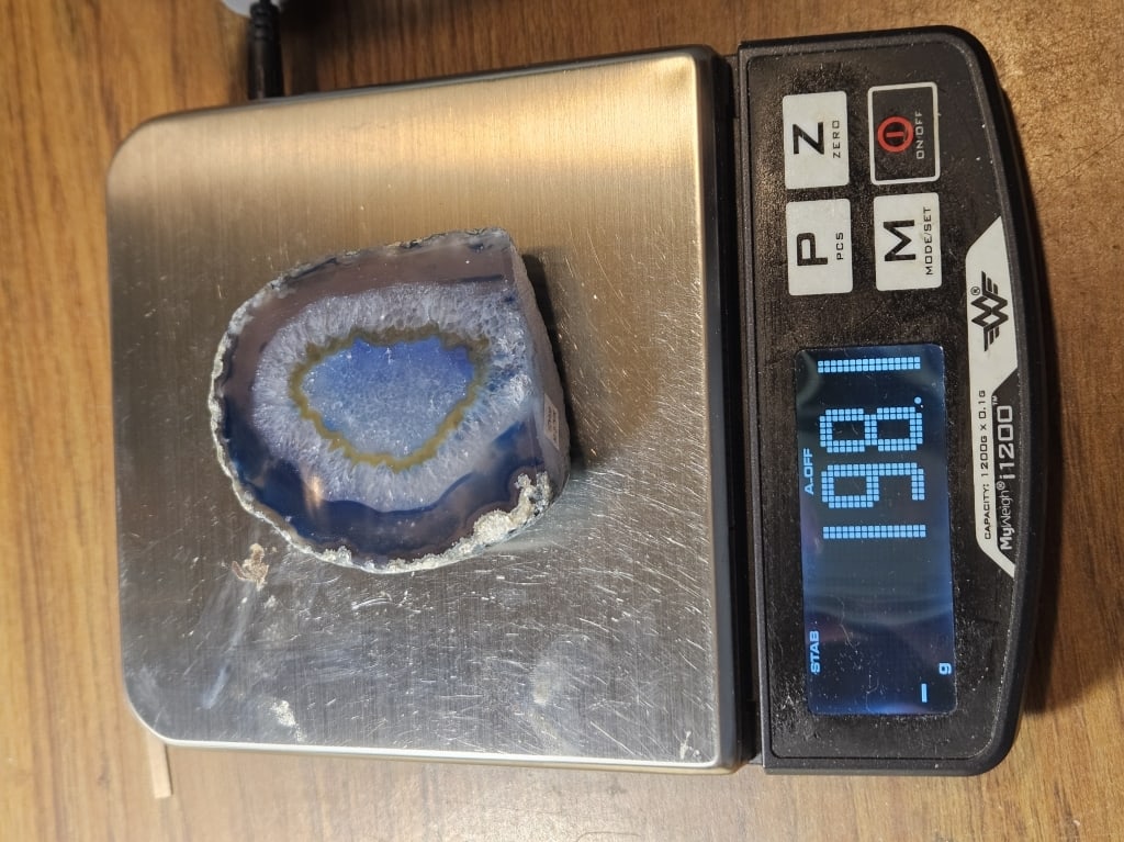 Dyed Blue Agate Stand Up End - Specimen - 6