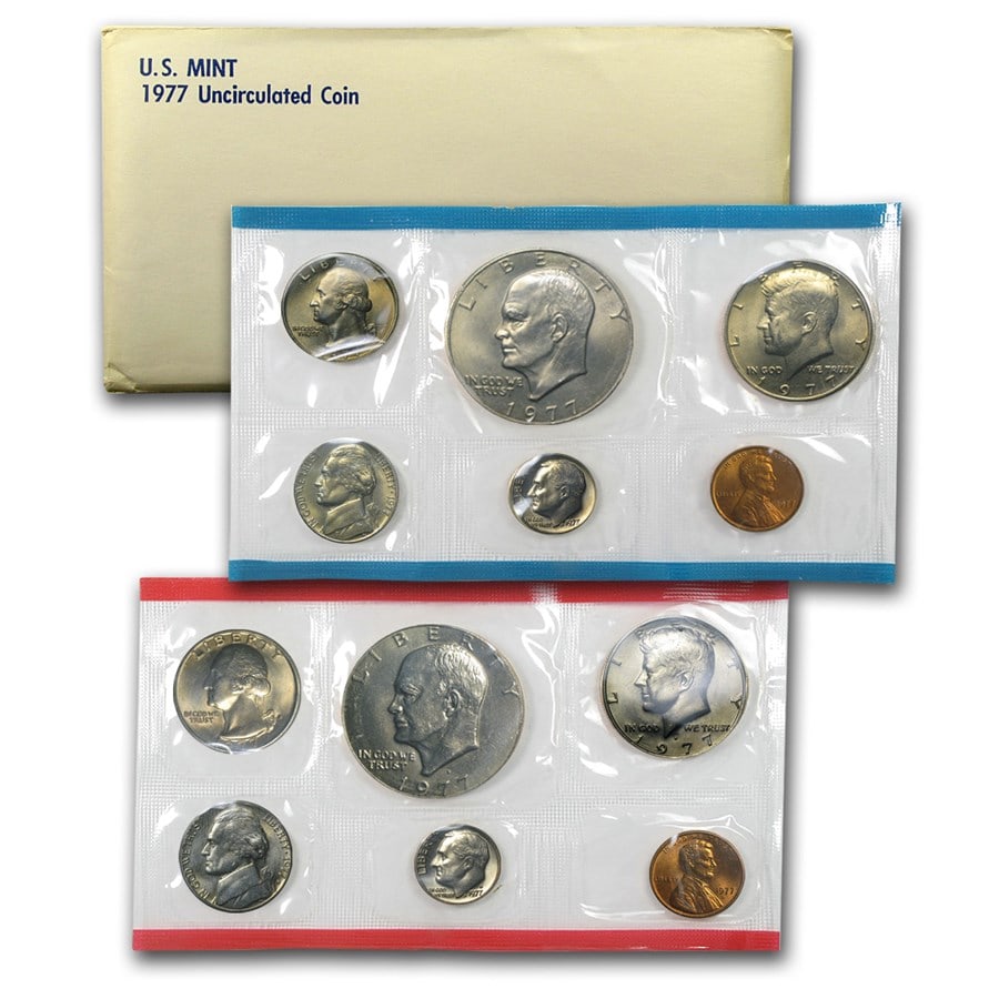 1977 US Mint Set - P & D Sets in OMP: Item will have mint issued US Mint Coins -Due to the fact that we have more than one of these items - You may not receive the exact set in the image - But will receive US mint issued coins - Never in