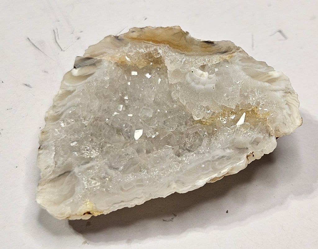 8.36 gram Natural Mini Oco Geode: Item is the exact item in the image - Bidder is responsible for all value grade determination - Please review all terms and conditions prior to placing any bids- All sales are final and all invoices d