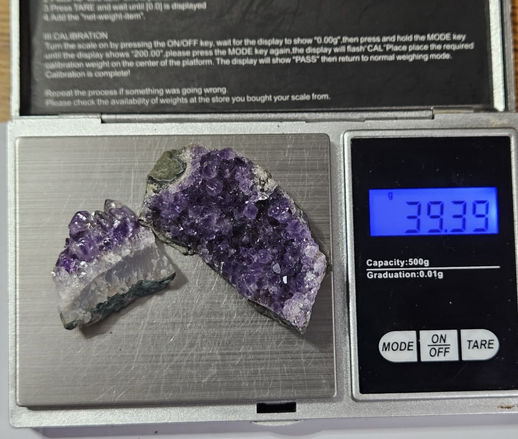 39.39 grams Natural Amethyst Clusters - 4