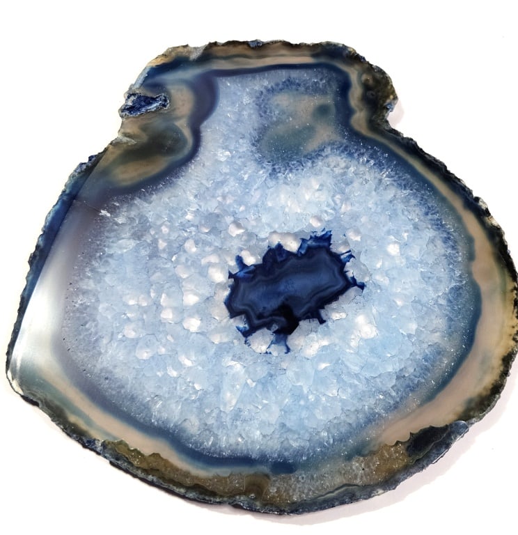 Fine Blue Dyed Agate Slab - 2
