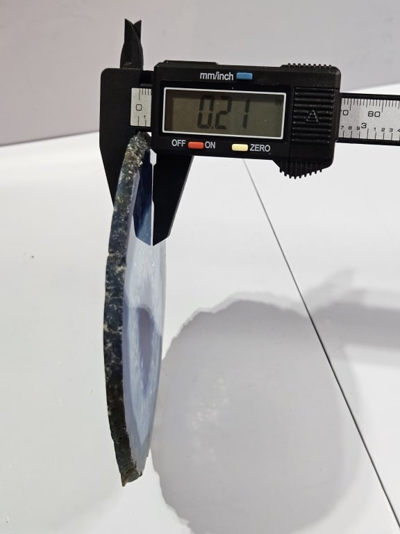 Fine Blue Dyed Agate Slab - 6