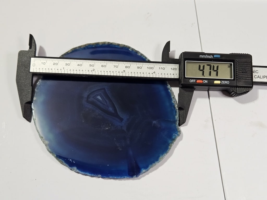 Fine Dyed Blue Agate Slab - 6