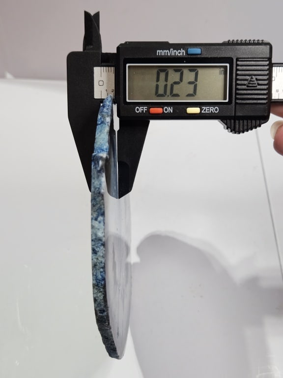 Crystal Blue Dyed Agate Slab - - 5