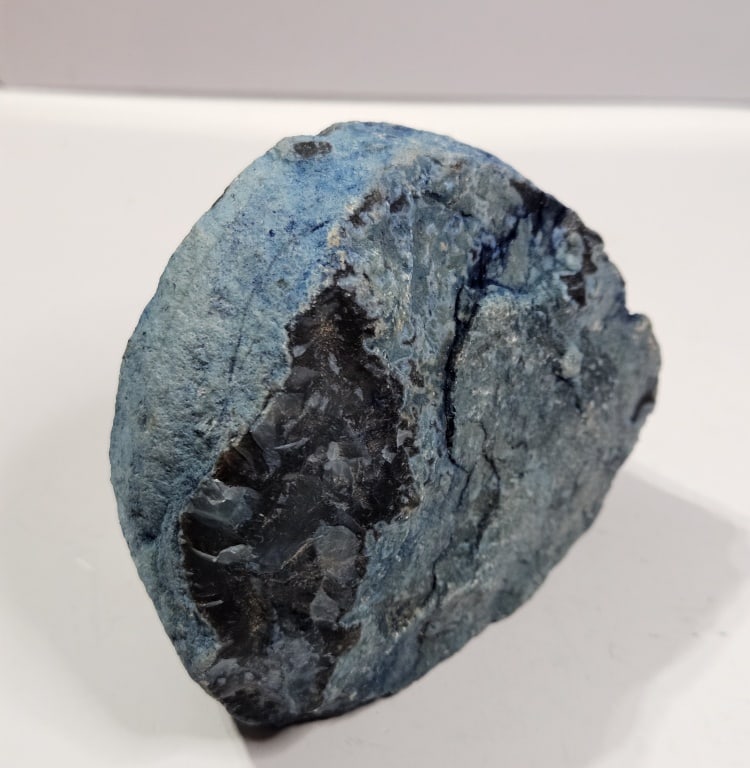 Blue Dyed Agate Stand Up Specimen - 3