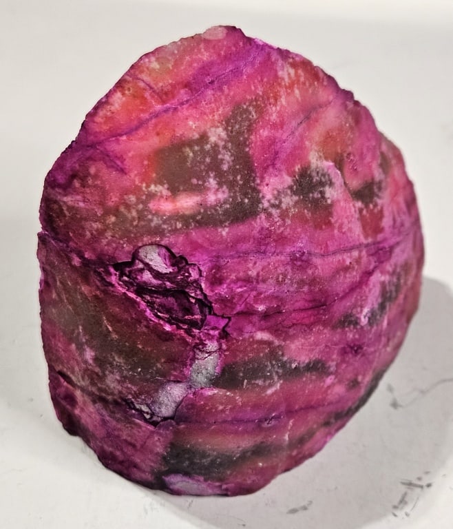 Pink Dyed Agate Stand Up Specimen - 4