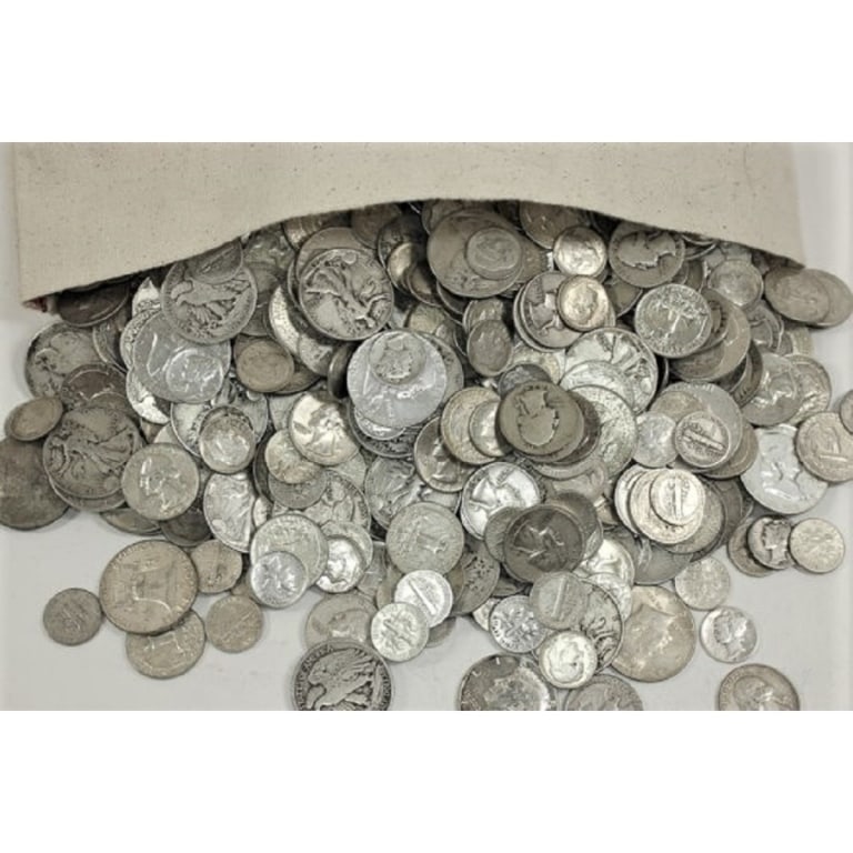 $10 Face Value Random Mix 90% Silver Coins: Items will be as described in title - The image for bulk items are stock images - Please review the entire terms and conditions prior to placing any bids. All terms apply -