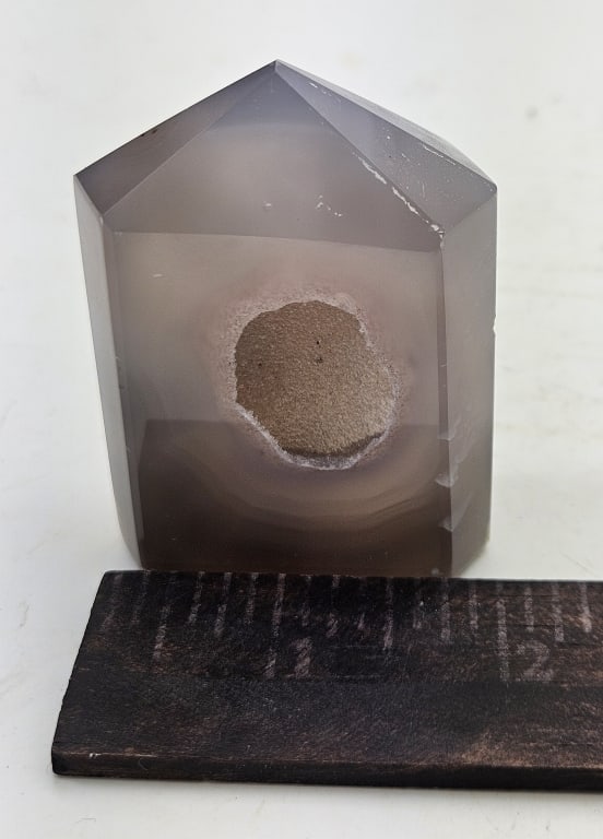 Fine Agate Stand Up w/ Druzy Geode - 3