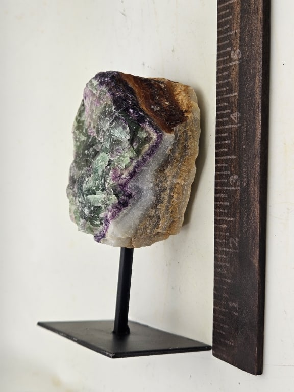 Fine Rainbow Flourite Specimen on Stand - 3