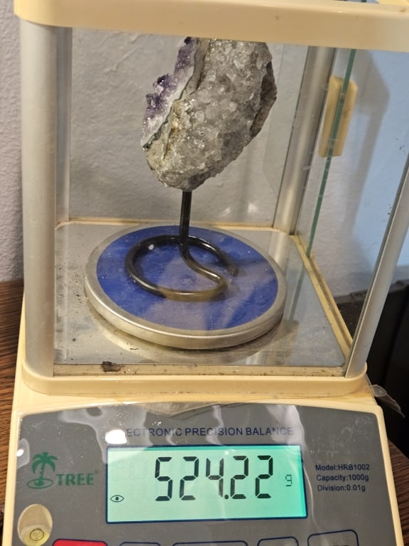 Fine Uruguay Amethyst Geode Cluster on Stand - 5