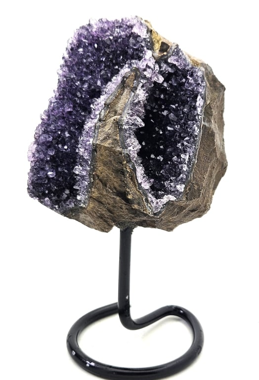 Fine Natural Uruguay Amethyst Cluster on Stand: Item is the exact item in the image- Bidder is responsible for all value and grade determination- Please review all terms and conditions prior to placing any bids-