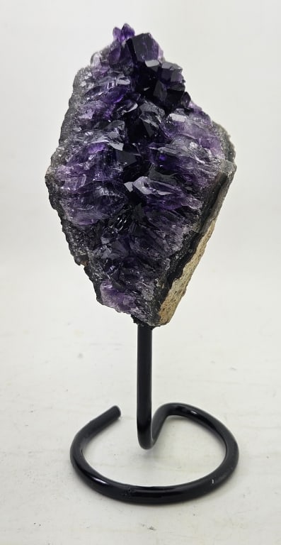 Exceptional Uruguay Amethyst Specimen on Stand: Item is the exact item in the image- Bidder is responsible for all value and grade determination- Please review all terms and conditions prior to placing any bids-