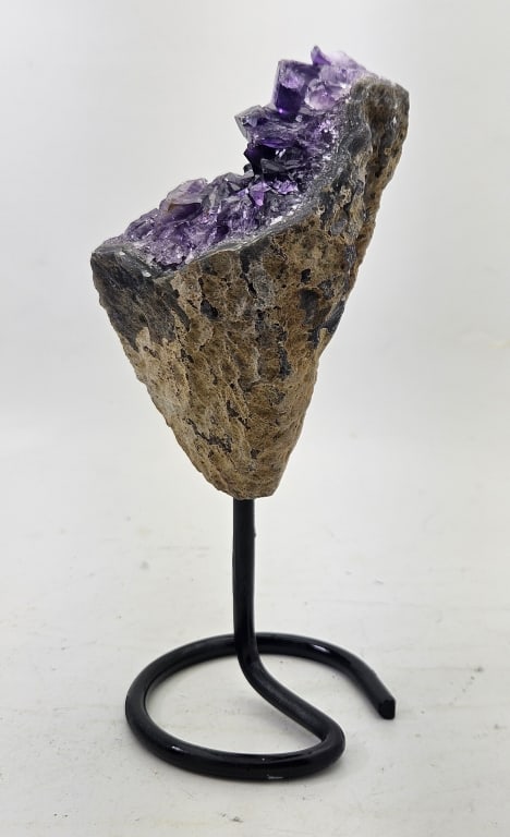 Exceptional Uruguay Amethyst Specimen on Stand - 2