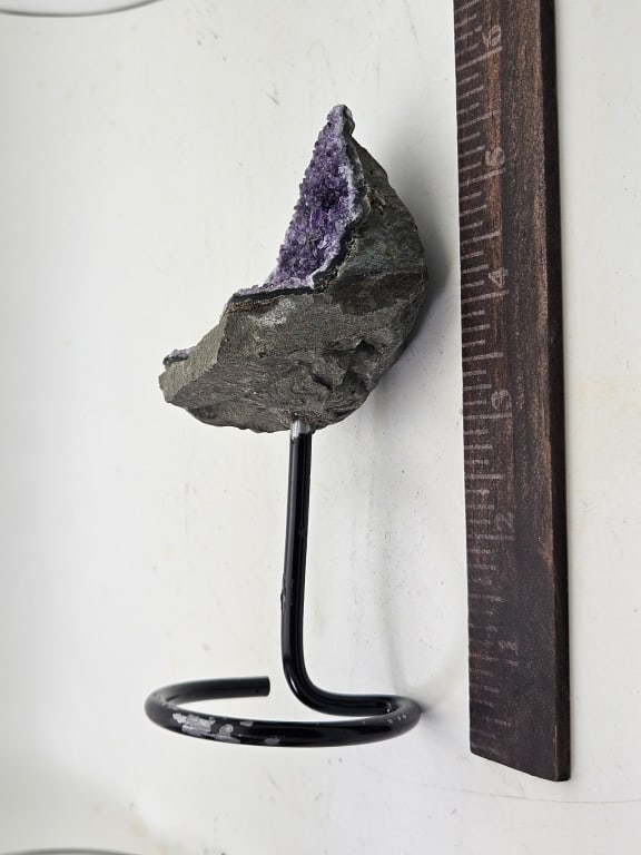 Uruguay Amethyst CLuster Specimen on Stand - 3
