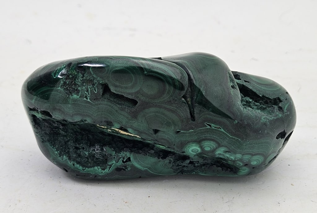 296.82 gram Natural Malachite Specimen: Item is the exact item in the image- Bidder is responsible for all value and grade determination- Please review all terms and conditions prior to placing any bids-