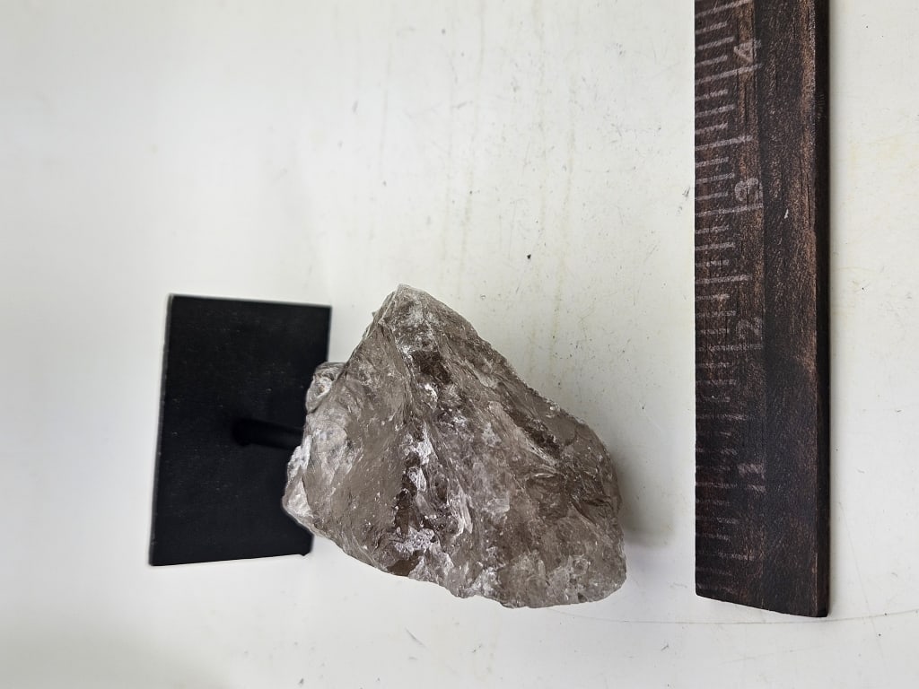 Natural Smokey Quart Specimen on Stand - 4