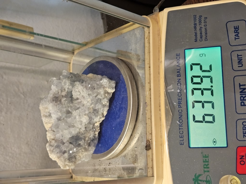 Fine Celestine Crystal Specimen - 5