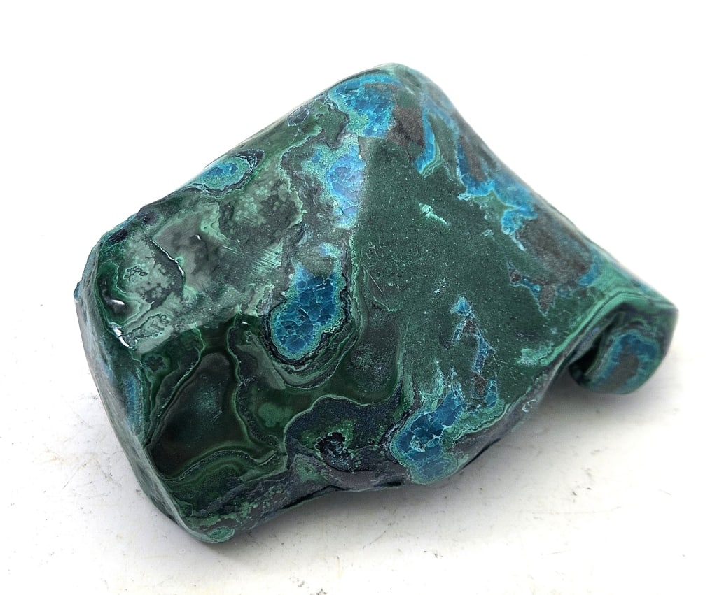 183.57 Gm. Nautural Malachite/Chrysocolla Specimen: Item is the exact item in the image- Bidder is responsible for all value and grade determination- Please review all terms and conditions prior to placing any bids-
