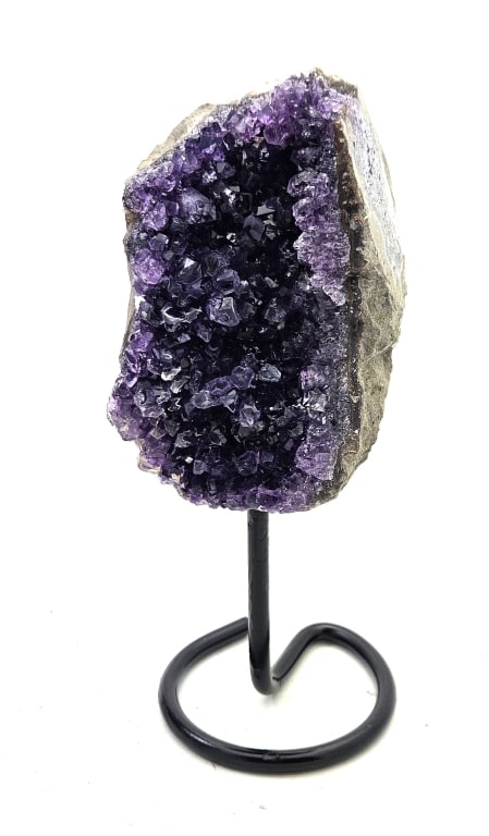 Exceptional Uruguay Amethyst Cluster on Stand: Item is the exact item in the image- Bidder is responsible for all value and grade determination- Please review all terms and conditions prior to placing any bids-