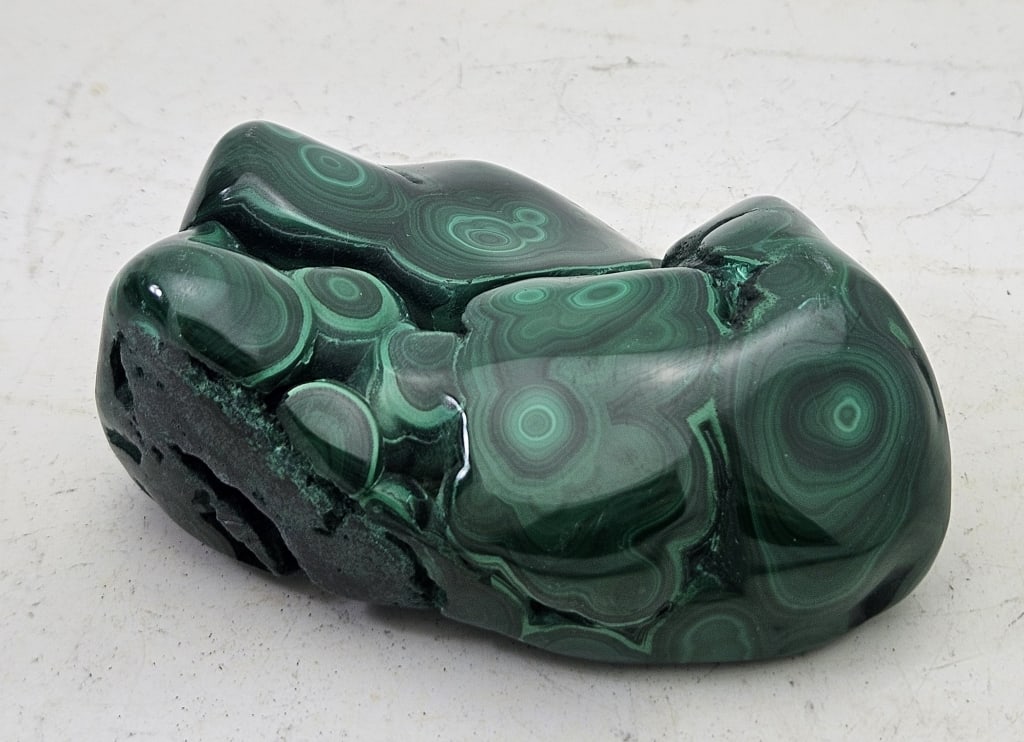 248.47 gm Natural Malachite Specimen Freeform: Item is the exact item in the image- Bidder is responsible for all value and grade determination- Please review all terms and conditions prior to placing any bids-