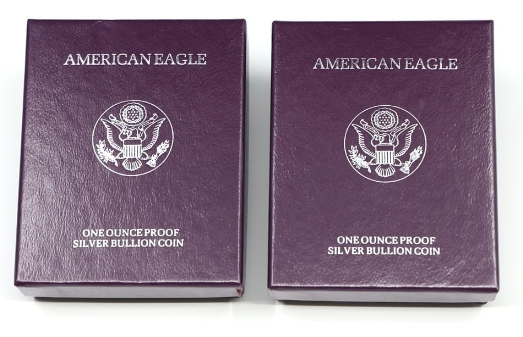 1988-1989 US Mint Proof Silver Eagles in OMP - 2