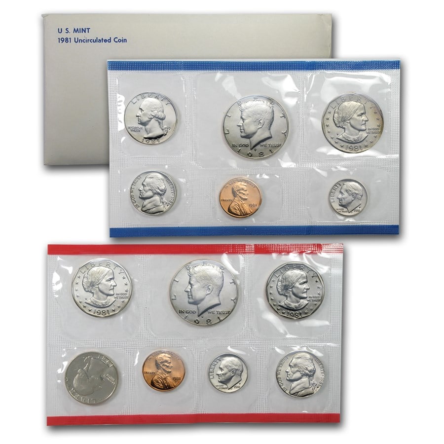 1981 US Mint Set - P & D Set in OMP: Item will have mint issued US Mint Coins -Due to the fact that we have more than one of these items - You may not receive the exact set in the image - But will receive US mint issued