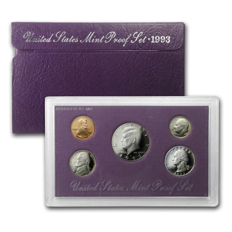 1993 US Mint Proof Set: Item is the exact item in the image - Bidder is responsible for all value and grade determination - Please review all term and conditions prior to placing any bids - 