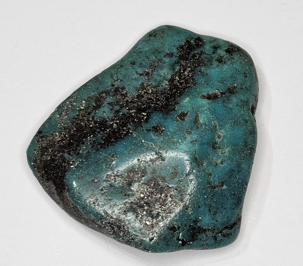 44.50 ct. Natural Freeform Turquoise Nugget: Item is the exact item in the image- Bidder is responsible for all value and grade determination- Please review all terms and conditions prior to placing any bids - All bids are an