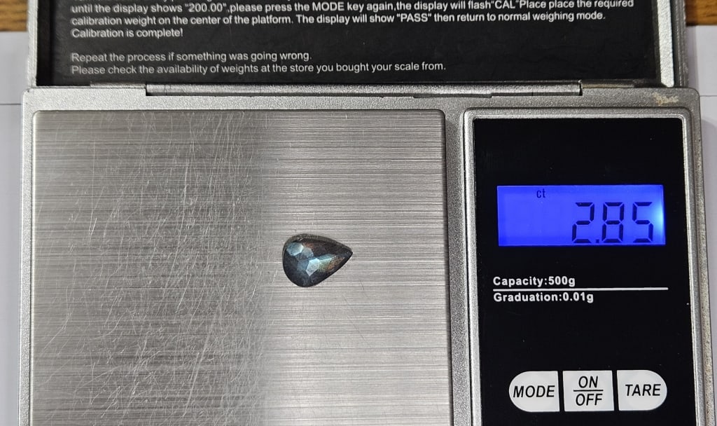 2.85 ct. Natural Flash Pear Shape Labradorite - 5