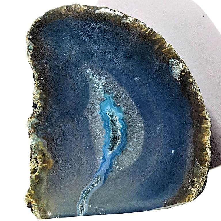 Blue Dyed Agate Stand Up w/ Geode Middle (1 of 4)