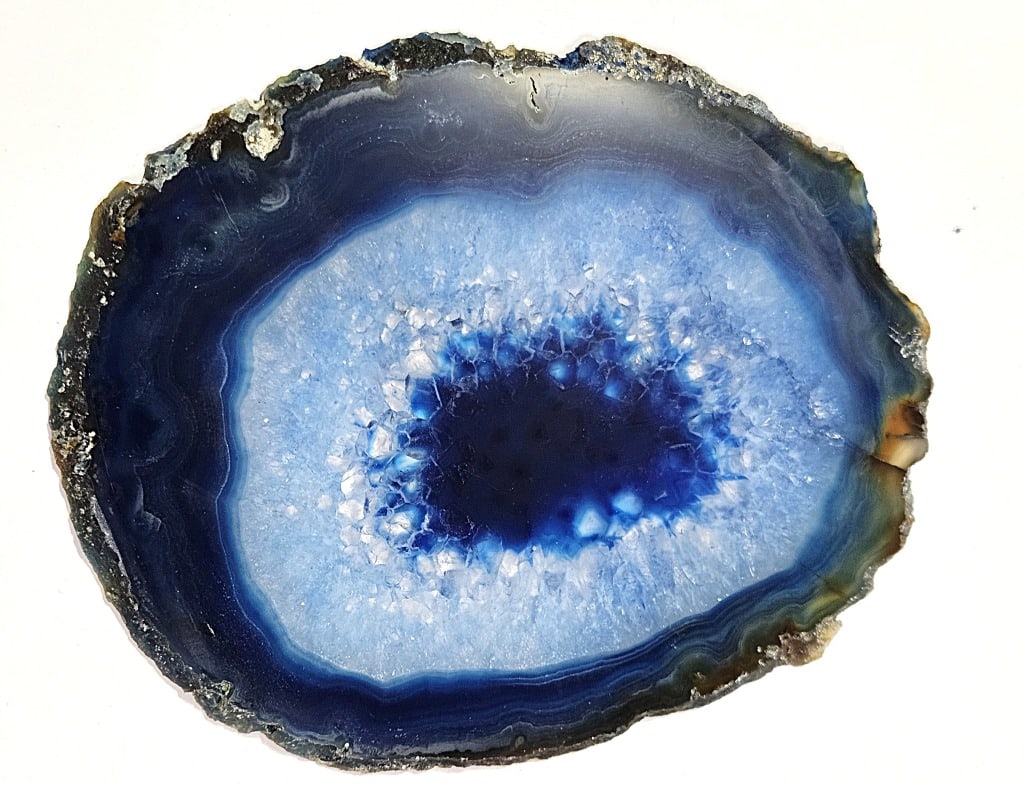 Fine Blue Dyed Agate Slab - 2