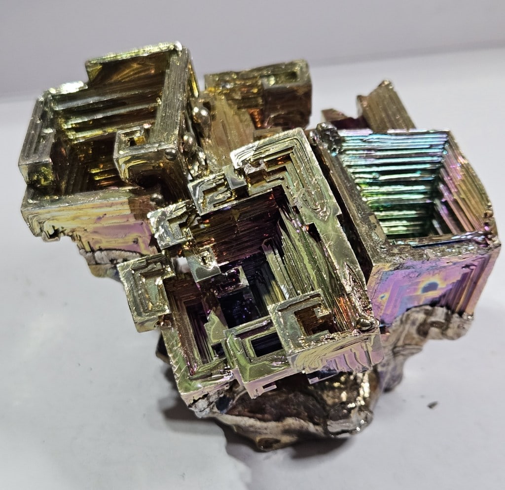 Rainbow Bismuth Specimen - $475 Retail: Items are the exact items in the image - Please refer to the terms and conditions prior to placing any bids- Any bid is an agreement to pay and terms apply -