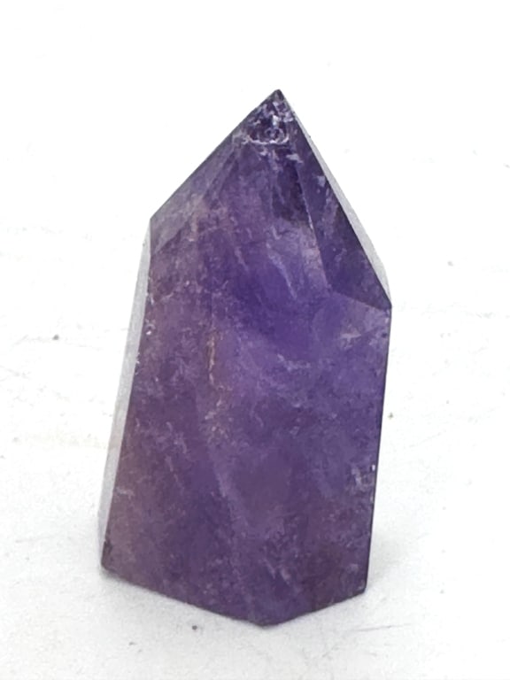 Natural Amethyst Crystal Point: Item is the exact item in the image - Bidder is responsible for all value and grade determination. Please review all terms and conditions prior to placing any bids-