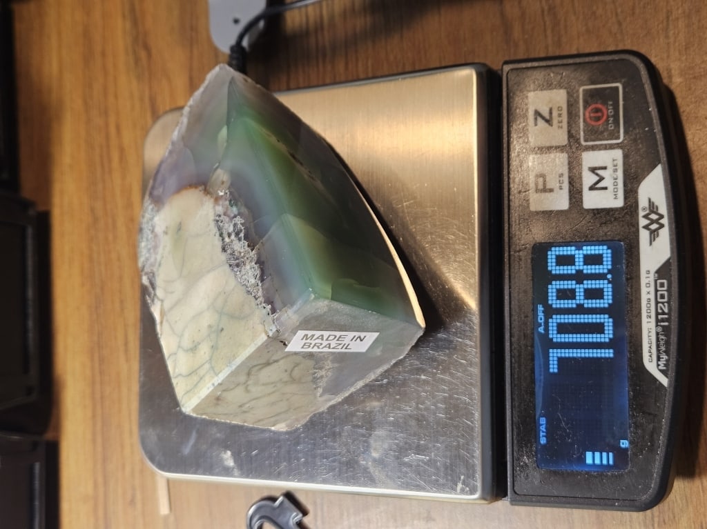 Nice Green Agate Bookend Pair - - 8