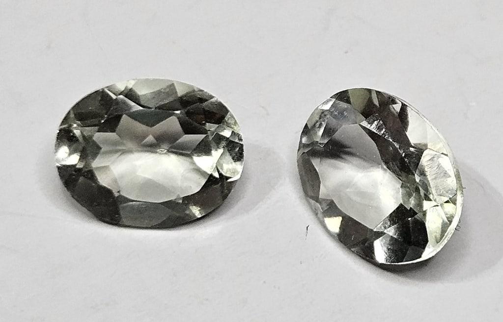 4.70 tcw. Matched Pair Prasiolite Gemstones: Items are as described in the tile - Please use the image to verify the item - Please review the entire terms and conditions prior to placing any bids- All sales final -