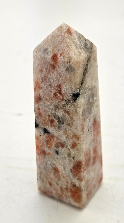 76.7 Gram Natural Sunstone 4 Sided Carved Point - 2