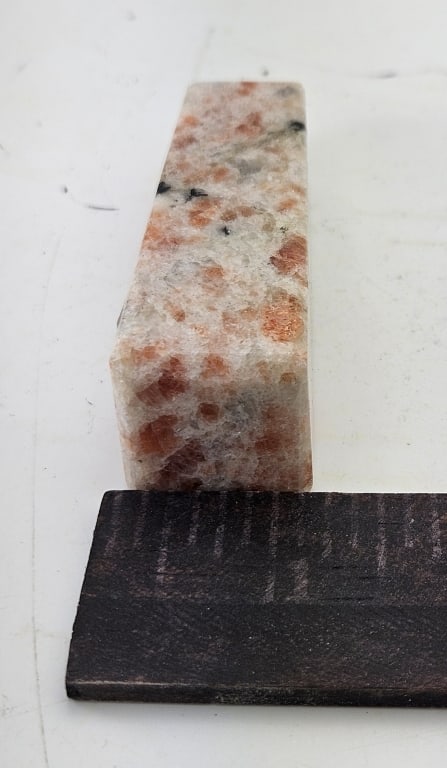 76.7 Gram Natural Sunstone 4 Sided Carved Point - 4